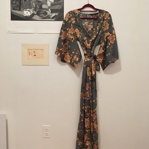Zara Floral Kimono Style Jumpsuit